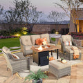 HOOOWOOO 6 Piece Patio Furniture Sets by DesignforBetterLife