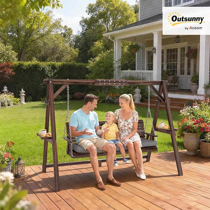 Outsunny 3 Seat Porch Swing - Image 2