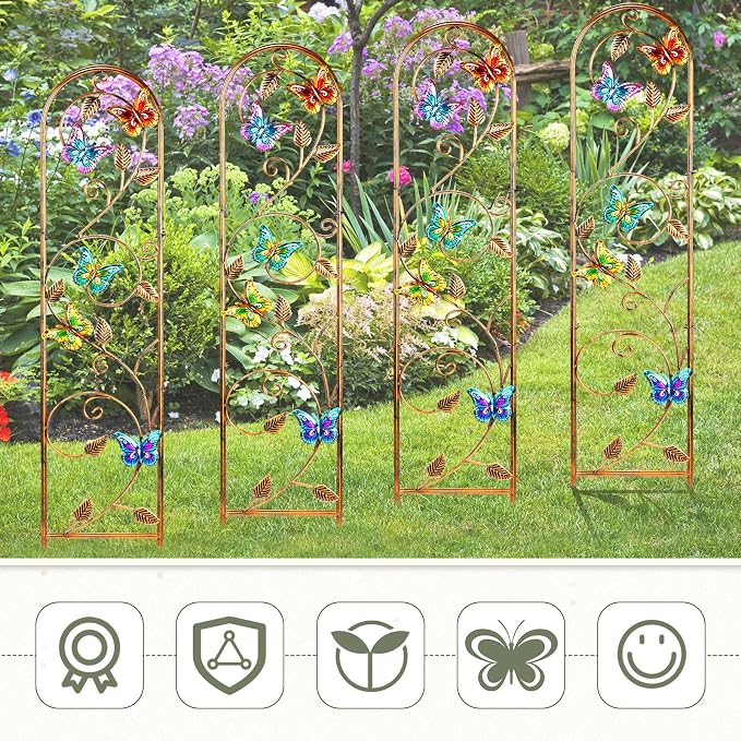 Blulu 4 Pack Metal Garden Trellis - Image 6