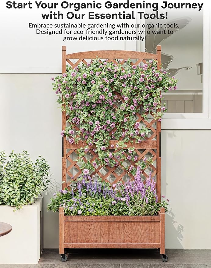GarveeLife 2-Pack Tall Wood Planter Box - Image 5