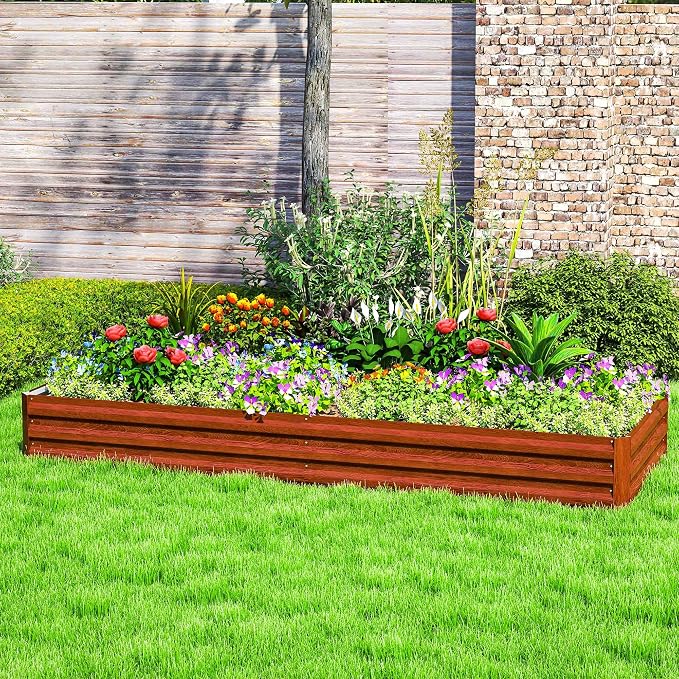 Outsunny Galvanized Raised Garden Bed, - Image 6