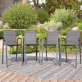 Outdoor Bar Stools Set of 4, Bar Height Chairs by Home