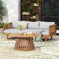 Merax Outdoor Acacia Wood Conversation Set by Merax