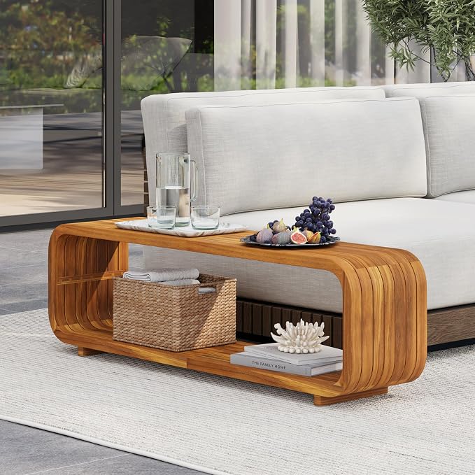 Christopher Knight Home Bruno Durable Acacia Wood Outdoor Coffee Table - Image 4