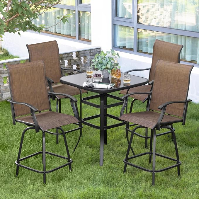 NUU GARDEN 5 Piece Patio Bar Set - Image 7
