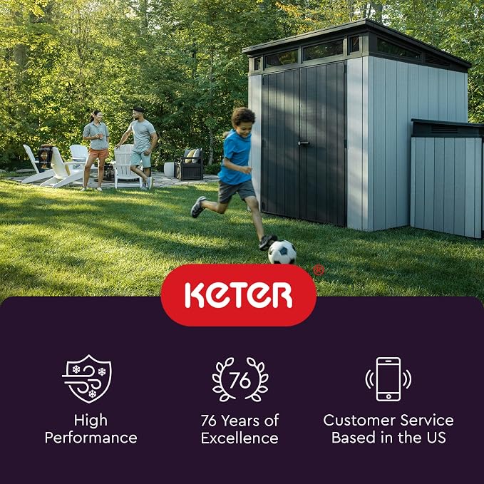 Keter Manor 4x6 Resin Outdoor Storage Shed Kit-Perfect to Store Patio Furniture - Image 11