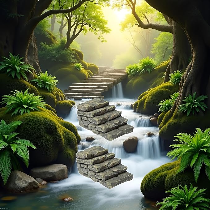Mini Resin Bridge Stair Stone Straight Bridge Stairs Stone Steps Garden Fairy - Image 2