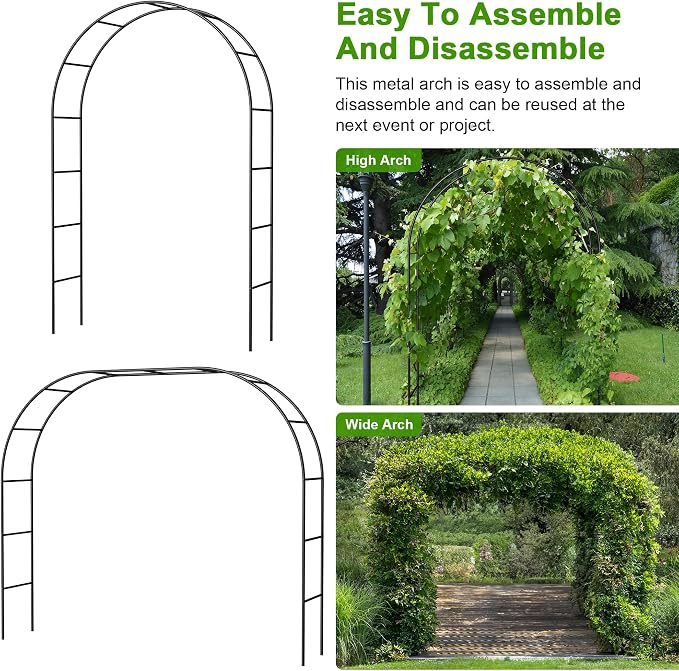 Metal Garden Arch Trellis Arbor, Wedding Arch Stand - Image 5