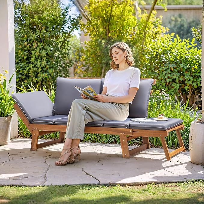Greesum Patio Convertible Couch Sofa Bed - Image 4
