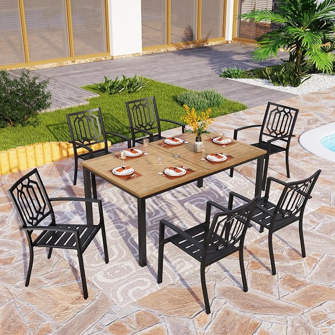PHI VILLA 7 Pieces Outdoor Dining Set - Image 2