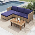 MFSTUDIO Wicker Patio Furniture Set, L Shaped Outdoor Couch Set, Rattan Outdoor by MFSTUDIO