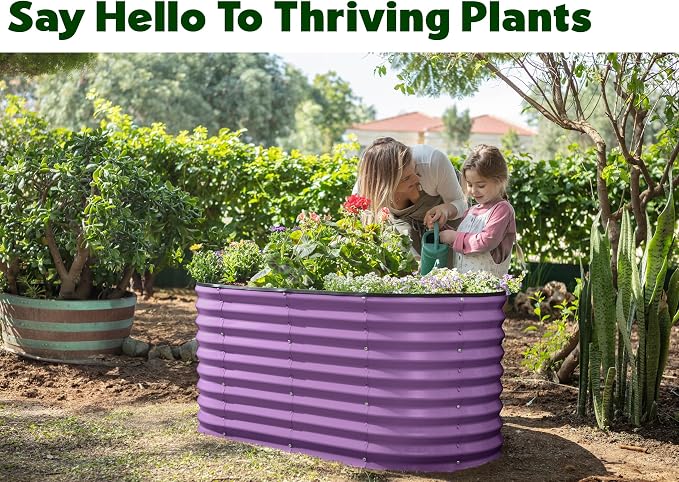 Plant & Plot Galvanized Raised Garden Beds Outdoor // 4×2×2 ft Planter Raised - Image 4