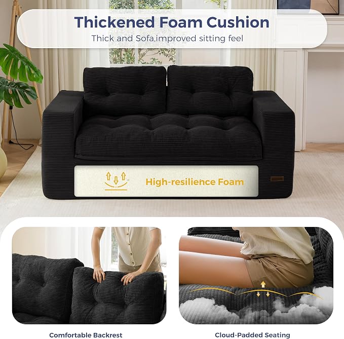 MAXYOYO 63" Loveseat Sofa Couch - Image 4