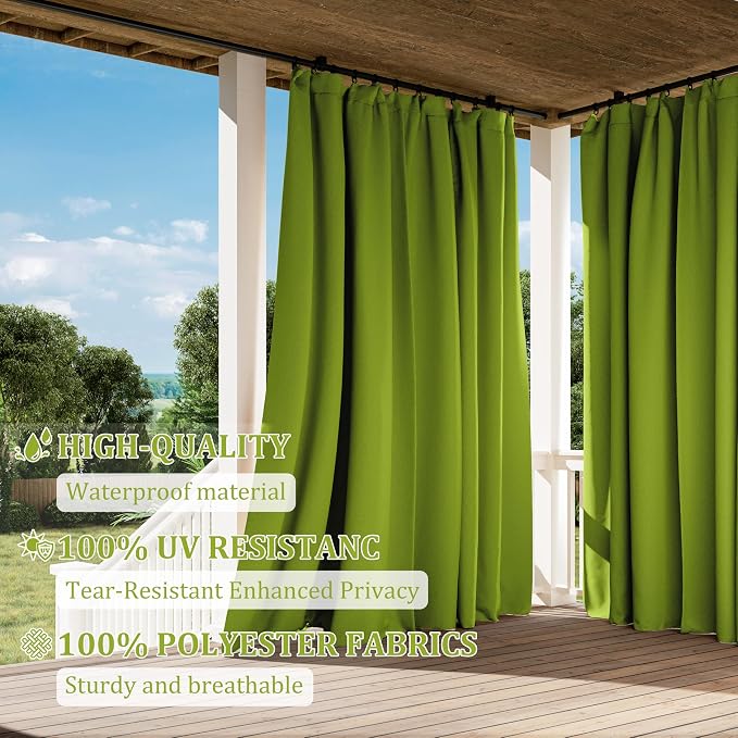 Gazebo Universal Replacement Privacy Curtain, 4-Panels Sidewall Curtains - Image 5