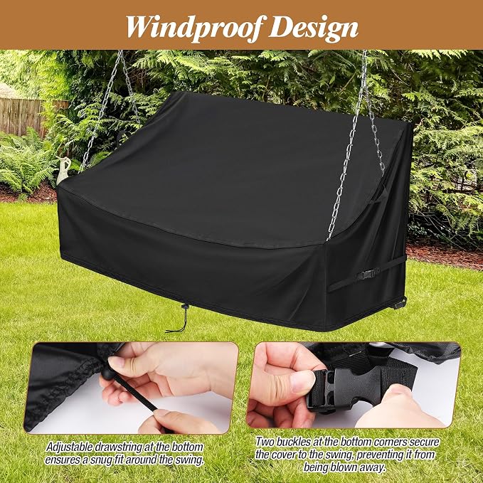 Kasla Porch Swing Seat Cover, Waterproof Swing Covers - Image 8