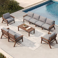 Patio Furniture Set 8 Seats, HDPE Outdoor Sectional by PatioKingdom