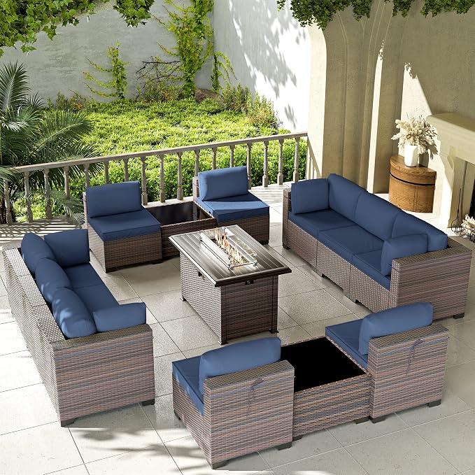 Kullavik 13 Pieces Outdoor Patio Furniture Set by KULLAVIK