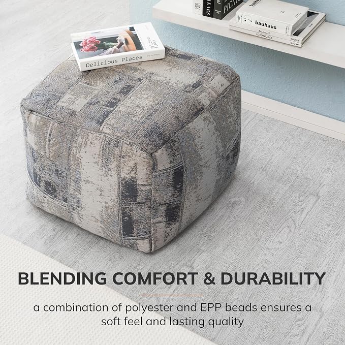 Anji Mountain 100% Handmade & Handcrafted Comfortable Home Décor Pouf Ottoman - Image 5