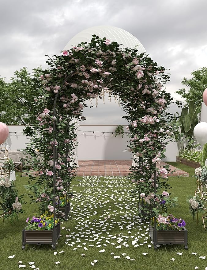 94.5 Inch Garden Arch Trellis by GarveeLife