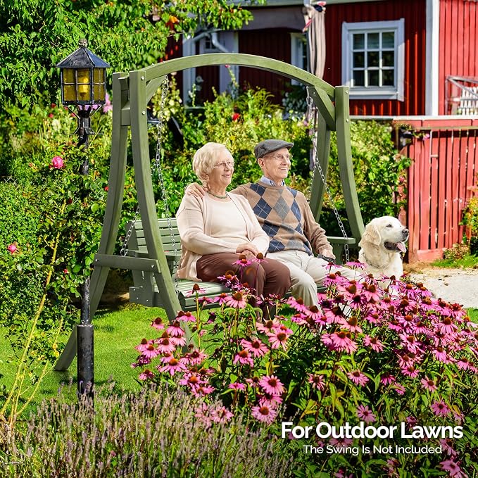 VINGLI 5FT Wooden Swing Frame, 1000LBS Heavy Duty A-Frame Porch Swing Stand - Image 9