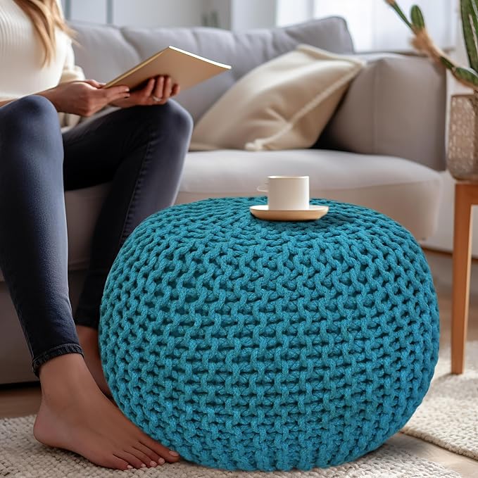 COTTON CRAFT Round Pouf - Image 2