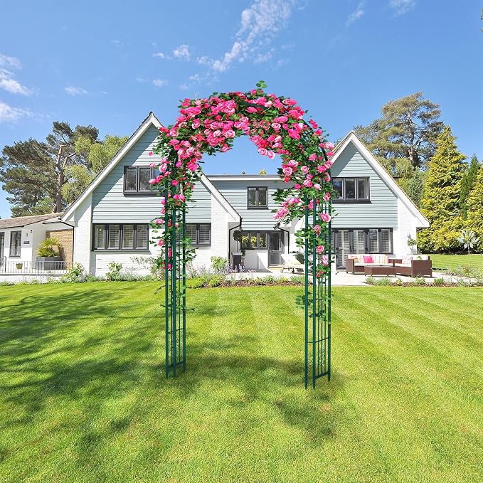 102in Steel Garden Arch Arbor Trellis - Image 2