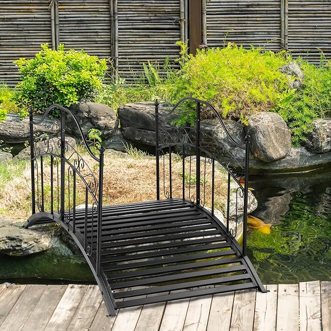 Outvita Metal Garden Bridge for Outdoor, Elegant Decorative Bridge - Image 8