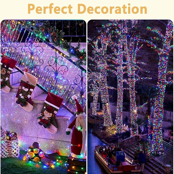 4-Pack Solar Fairy Lights Outdoor, 800 LEDs 264FT Extra-Long Solar String Lights - Image 2