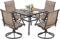 NUU GARDEN 5 Piece Outdoor Dining Set, Iron Patio Furniture Set by NUUGARDENCORPORATION