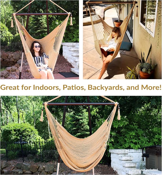 Sunnydaze Outdoor Hammock Chair Swing - Image 5