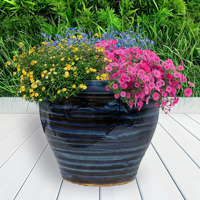 Sunnydaze Large Ceramic Plant Pot - Image 7