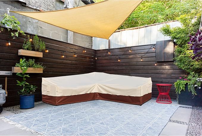 Outdoor Sectional Cover, 90-inch V-Shaped Patio Furniture Sofa Covers - Image 3