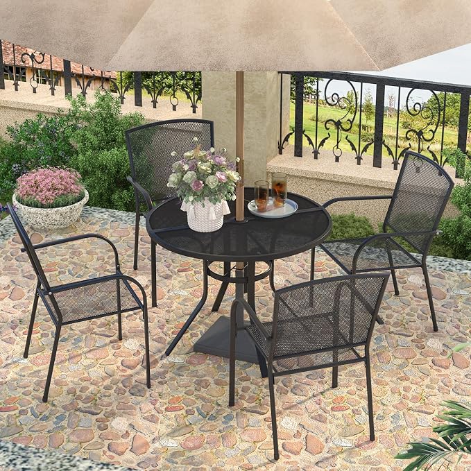 AECOJOY Metal Patio Table and Chairs Set - Image 9