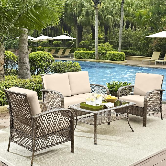 8Pcs Outdoor Cushion Covers, Patio Cushion Covers, Stretch Elastic Slipcovers - Image 7