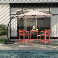 Bar Height Adirondack Chairs and Table Set, Outdoor Patio Bar Set by PatioKingdom