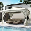 LAUSAINT HOME Semi-Permanent Outdoor Patio Gazebo 10'x13', Heavy Duty Party by LAUSAINTHOME