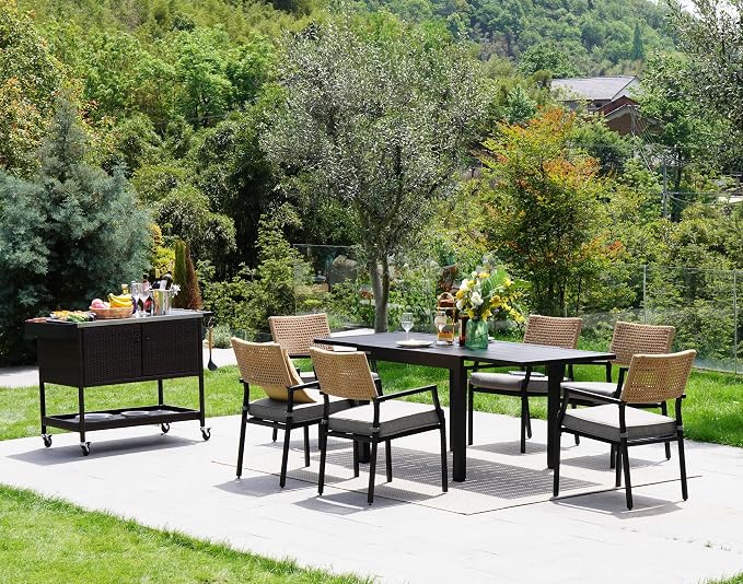 Grand patio Outdoor Bar Cart, Patio Storage Cabinet - Image 6