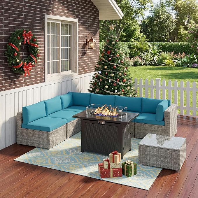 8 Pieces Outdoor Patio Furniture Set - Image 9