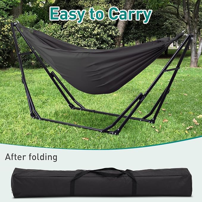 Ainfox Hammock with Foldable Stand, 2 in 1 Hammock and Swinging Chair with - Image 6