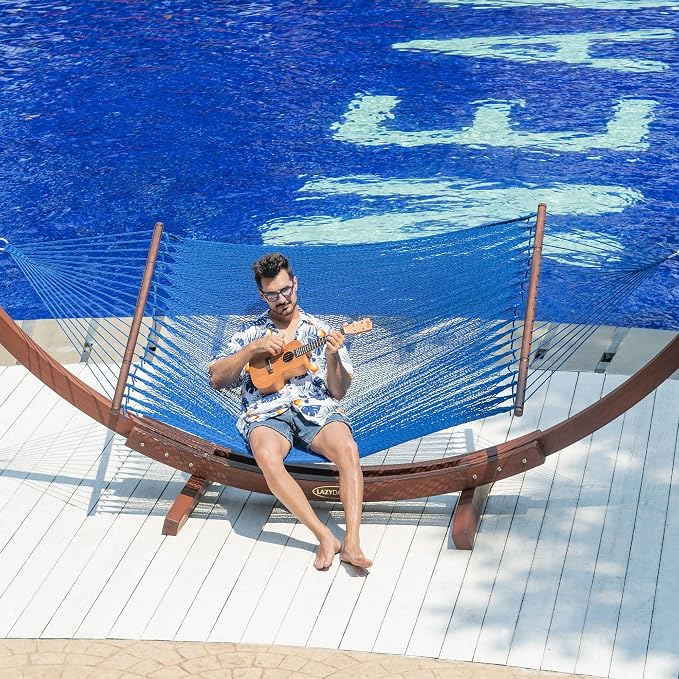 Lazy Daze Hammocks 10.5 FT Double 2 Person Caribbean Rope Hammock, Hand Woven - Image 9