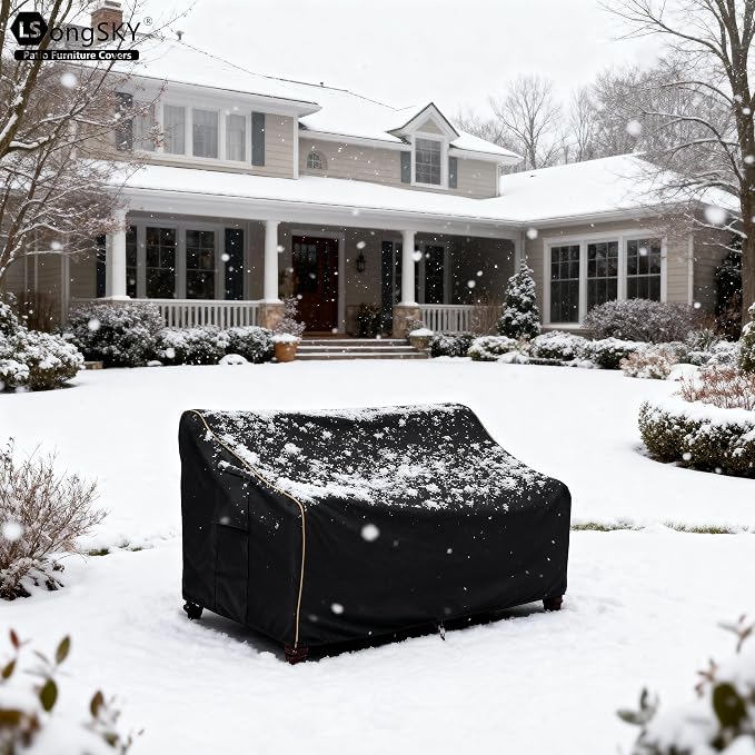 Patio 3-Seater Sofa Cover, Outdoor Couch Cover Fits up to 85W x 38D x 35H Inches - Image 6