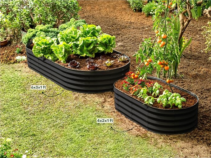 Plant & Plot Galvanized Raised Garden Beds Outdoor // 6×3×1 ft Planter Raised - Image 6