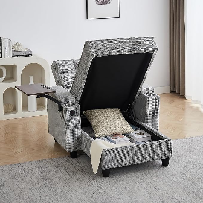 Eafurn 6-Position Adjustable Convertible Chaise Lounge Sleeper Chair - Image 3