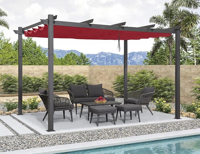 PURPLE LEAF 10'x13' Outdoor Retractable Pergola - Image 2