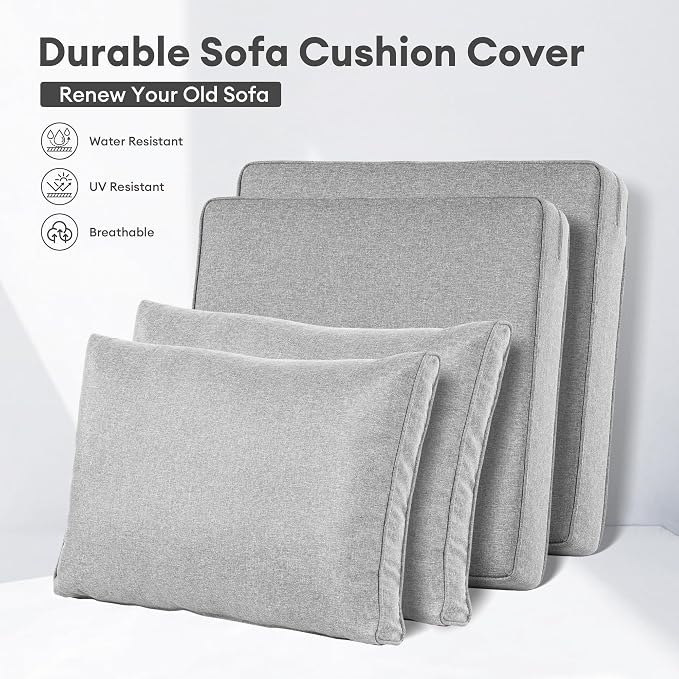 ovios Patio Cushion Covers, Waterproof Cushion Cover - Image 3