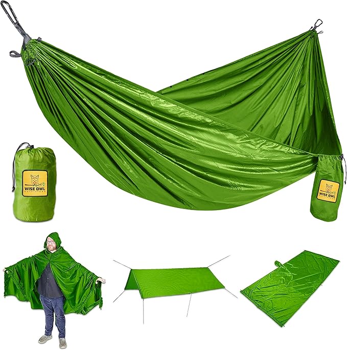 Wise Owl Outfitters Camping Hammock – 500lbs Portable Hammock by WiseOwlOutfitters