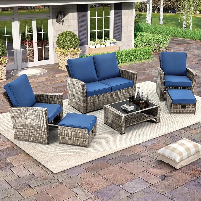 HOMREST 6 Pieces Outdoor Patio Furniture Set - Image 7