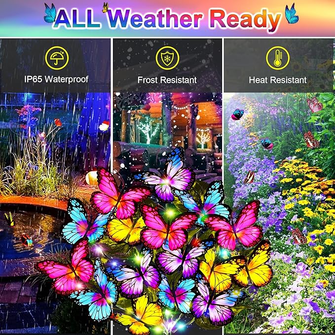 Solar Garden Lights Solar Lights Outdoor Waterproof Solar Lights 4 Pack - Image 4