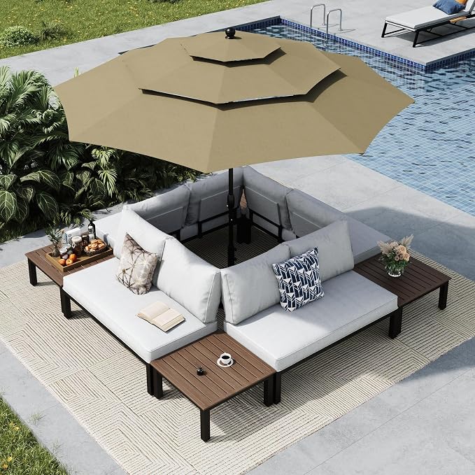 MFSTUDIO 8 Pieces Patio Furniture Set by MFSTUDIO