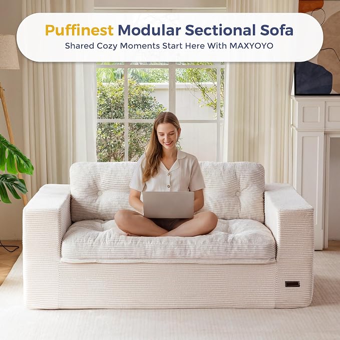 MAXYOYO 63" Loveseat Sofa Couch - Image 7